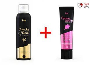 INTT Promo 2: Масажна піна Crunchy Foam Vanilla (150 мл) + мастило Cotton Candy (100 мл), One Size