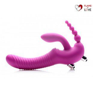 Безремневий страпон з потрійною вібрацією, Regal Rider Strap-On Vibrator