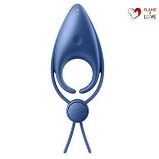 Ерекційне віброкільце-ласо з регулюванням розміру Satisfyer Sniper Blue