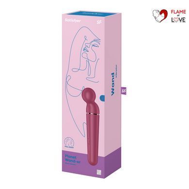 Вібромасажер Satisfyer Planet Wand-er Berry/Rosegold, дуже потужний, бездротовий