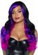 Leg Avenue Allure Multi Color Wig Black/Purple - 1