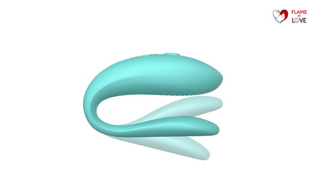 Смарт-вібратор для пар We-Vibe Sync Lite Aqua, 10 віброрежимів, можна поєднувати з проникним сексом
