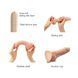 Реалістичний фалоімітатор Strap-On-Me Sliding Skin Realistic Dildo Vanille XL, ефект рухливої шкіри - 3