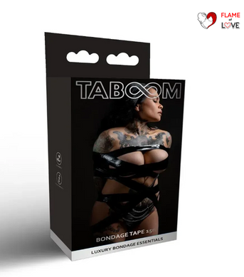 Бондажна стрічка Taboom 15 м чорна One Size