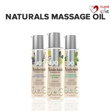 Масажна олія System JO Naturals Massage Oil Coconut&Lime з натуральними ефірними оліями 120мл