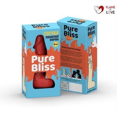 Свічка у вигляді члена Pure Bliss MINI Red 15 см