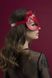 Маска кішечки Feral Feelings - Catwoman Mask, натуральна шкіра, червона - 2