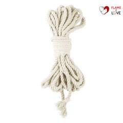Бавовняна мотузка BDSM 8 метрів, 6 мм, білий колір