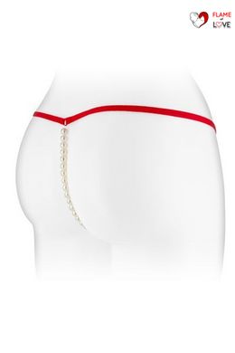 Трусики-стрінги з перлинною ниткою Fashion Secret VENUSINA Red
