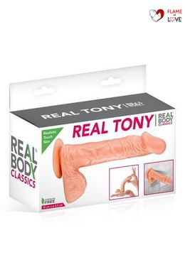 Фалоімітатор Real Body — Real Tony Flash, TPE, діаметр 3,5 см