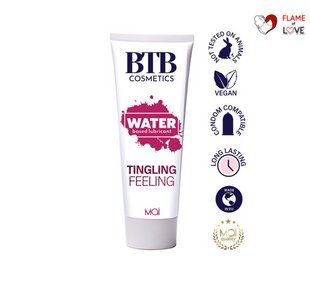 Змазка на водній основі з ефектом вібрації BTB TINGLING FEELING (100 мл), One Size