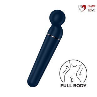 Вібромасажер Satisfyer Planet Wand-er Blue/Rosegold, дуже потужний, бездротовий
