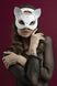 Маска кішечки Feral Feelings - Catwoman Mask, натуральна шкіра, біла - 1