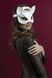 Маска кішечки Feral Feelings - Catwoman Mask, натуральна шкіра, біла - 2