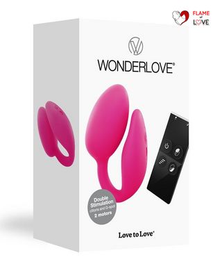 Віброяйце з кліторальною стимуляцією Love To Love Wonderlove з пультом ДК, можна під одяг
