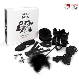 BDSM-набір Art of Sex &ndash; Soft Touch BDSM Set, чорний, 9 предметів