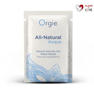 САШЕТ/Лубрикант на водній основі Orgie ALL-NATURAL Acqua гладкий та шовковистий, 2 мл