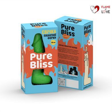Свічка у вигляді члена Pure Bliss MINI Green 15 см