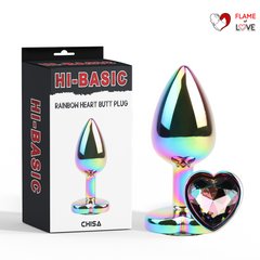 Анальна Hi-Basi Rainbow Heart Butt Plug Chisa