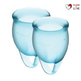 Набір менструальних чаш Satisfyer Feel Confident (light blue), One Size