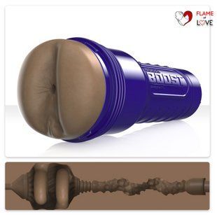 Мастурбатор-попка Fleshlight Boost Blast Female Medium Dark Flesh, плаваючі кільця Turbo Tech
