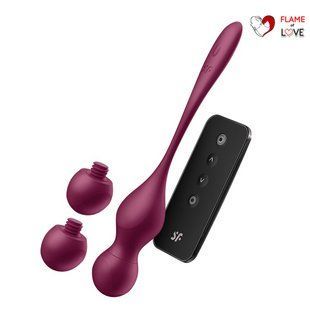 Смарт-вагінальні кульки з вібрацією Satisfyer Love Birds Vary Connect App, змінювана маса, пульт ДК