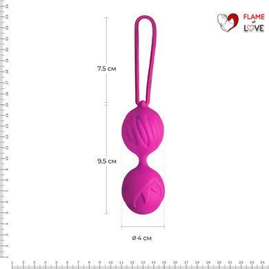 Вагінальні кульки Adrien Lastic Geisha Lastic Balls BIG Magenta (L), діаметр 4 см, вага 90 г