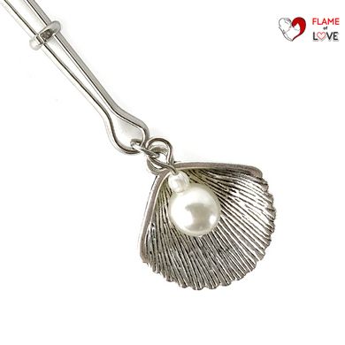 Затискач для клітора Art of Sex - Clit Clamp Silver Pearl