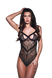 Мереживне боді SEXY STRAPPY LACE TEDDY BLACK, S/M - 1