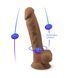 Фалоімітатор SilexD Johnny Caramel (MODEL 1 size 7in), двошаровий, силікон + Silexpan, діаметр 3,8см - 6