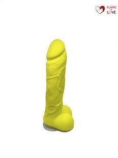 Мило у формі пеніса Чистий Кайф Yellow size L, крафтове мило-член, натуральне