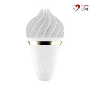 Мороженка спінатор Satisfyer Lay-On - Sweet Treat White/Gold, 10 режимів роботи, водонепроникна