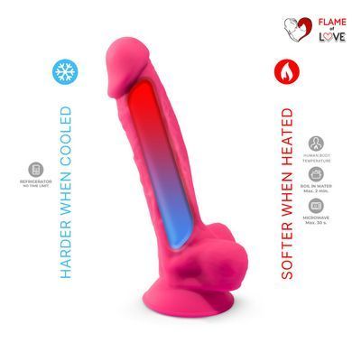 Фалоімітатор SilexD Tomas Pink (MODEL 1 size 9in), двошаровий, силікон + Silexpan, діаметр 4,9см