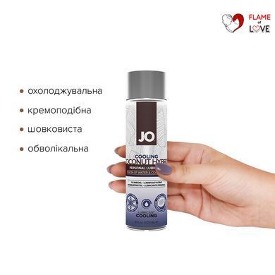 Охолоджувальна змазка-крем з кокосовою олією JO Coconut Hybrid COOLING (120 мл) біла