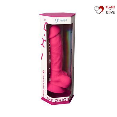 Фалоімітатор SilexD Tomas Pink (MODEL 1 size 9in), двошаровий, силікон + Silexpan, діаметр 4,9см