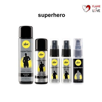 Стимулювальний лубрикант на водній основі pjur Superhero Energizing glide 30 мл, з екстрактом гінкго білоба
