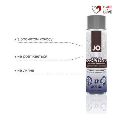 Охолоджувальна змазка-крем з кокосовою олією JO Coconut Hybrid COOLING (120 мл) біла