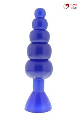 Анальна пробка із кульками синя BENDABLE BUTT RATTLER BLUE