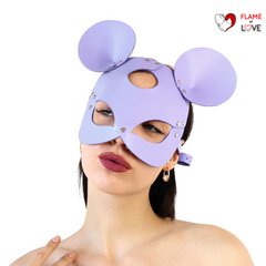 Шкіряна маска зайчика Art of Sex - Mouse Mask, колір Лавандовий
