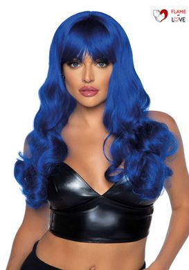 Хвиляста перука Leg Avenue Misfit Long Wavy Wig Blue, довга, реалістичний вигляд, 61 см