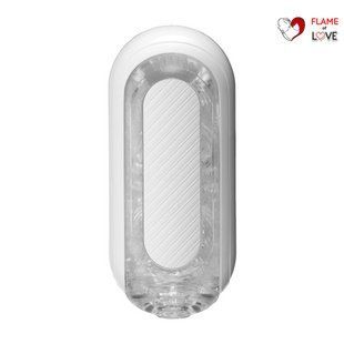 Мастурбатор Tenga Flip Zero Gravity White, змінна інтенсивність стимуляції, розкладний