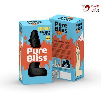 Свічка у вигляді члена Pure Bliss BIG Black 18 см