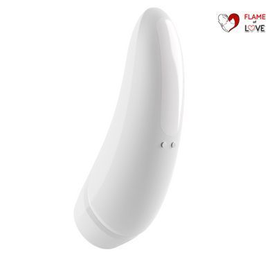 Вакуумний кліторальний стимулятор Satisfyer Curvy 1+ White з керуванням через інтернет