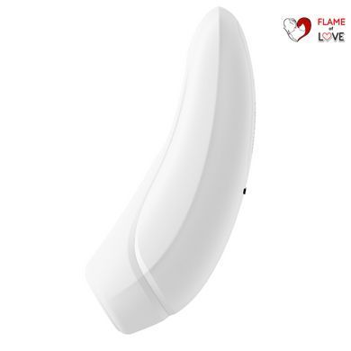 Вакуумний кліторальний стимулятор Satisfyer Curvy 1+ White з керуванням через інтернет