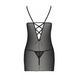 Сорочка з вирізами на грудях, стрінги Passion LOVELIA CHEMISE L/XL, black - 6