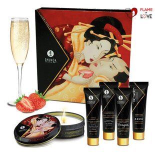 Подарунковий набір Shunga GEISHAS SECRETS &ndash; Sparkling Strawberry Wine: для шикарної ночі вдвох