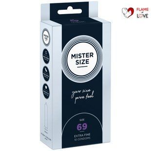 Презервативи Mister Size - pure feel - 69 (10 condoms), товщина 0,05 мм