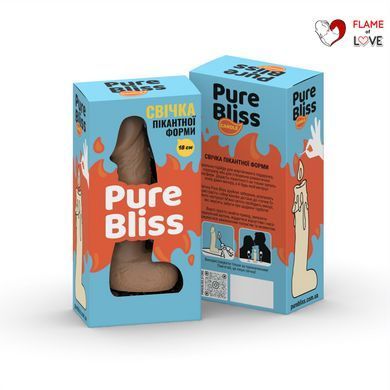 Свічка у вигляді члена Pure Bliss BIG Brown 18 см