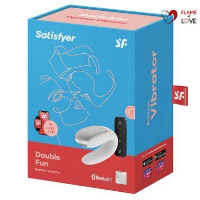 Смартвібратор для пар Satisfyer Double Fun (White) з пультом ДК
