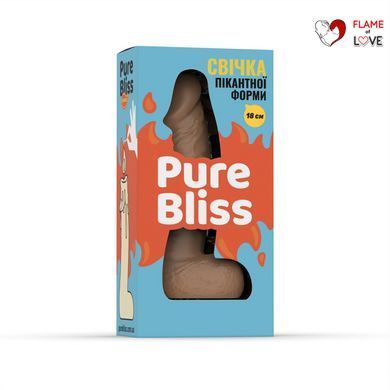 Свічка у вигляді члена Pure Bliss BIG Brown 18 см